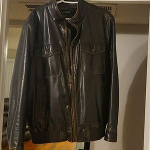 Black Rivet Wilson's Leather Bomber Jacket